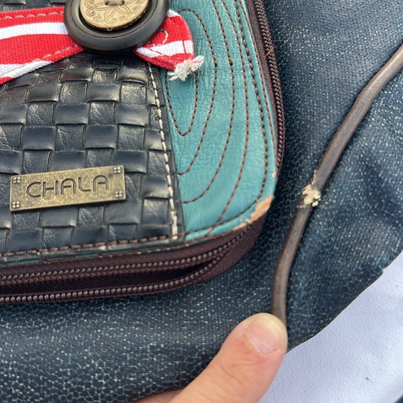 Chala Navy Blue Patriotic Brown Bear Tote Bag - Picture 10 of 11